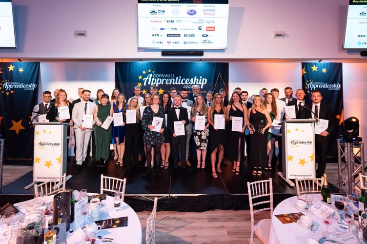 Winners and finalists from the 2022 Cornwall Apprenticeship Awards