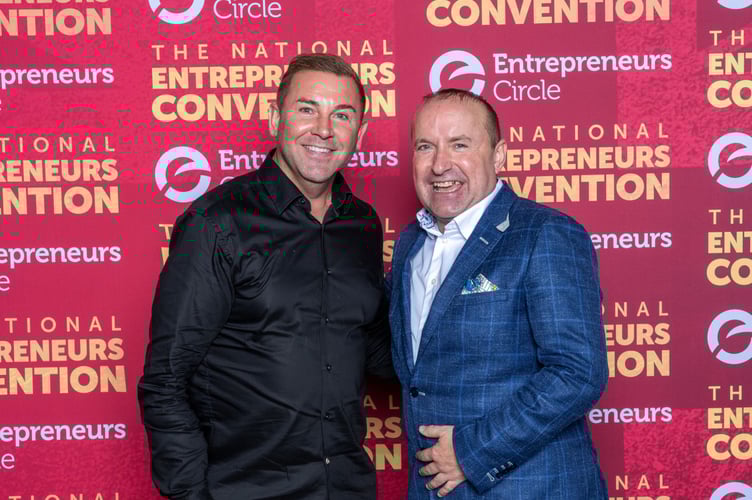 James with entrepreneur Dave Fishwick-Bank of Dave