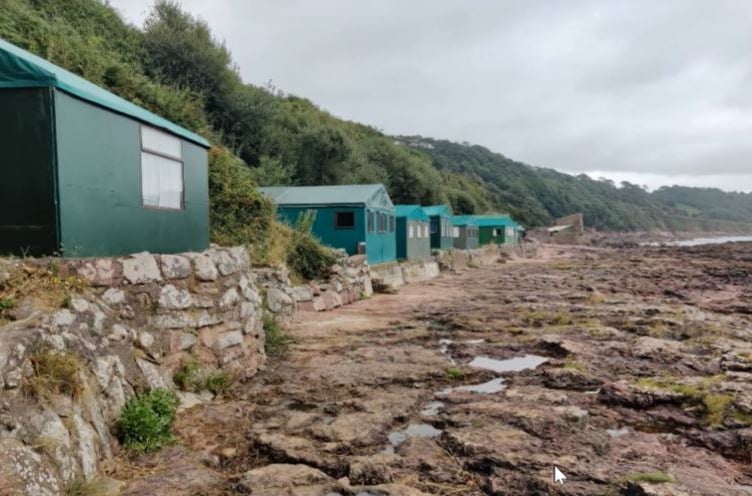 The 'fishermen's tents' at the unique Cornish campsite on Sandway beach