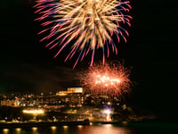 A fireworks display was held to launch Newquay's festive festivities