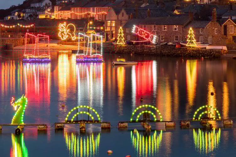 Mousehole Harbour lights