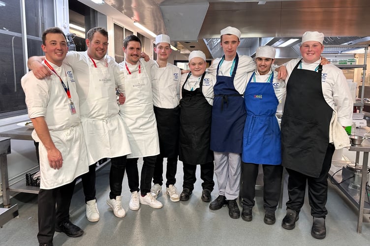 The Cornwall College St Austell student chefs