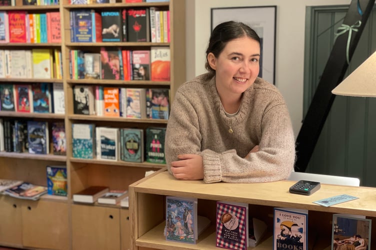 Jaimie Poyner, of Clemo Books, in Bank Street, Newquay
