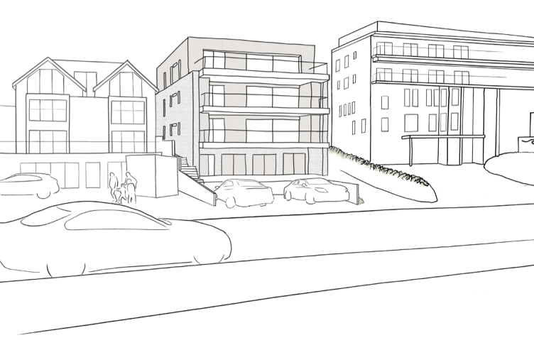 luxury block design at The proposal is to demolish Surf Beach at 14 Esplanade Road