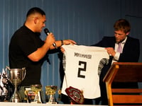 Rugby World Cup star helps students celebrate their sporting success