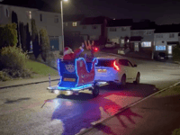 Santa spotted soaring through the streets of Saltash 
