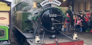 Santa receives an unusual request on board a stream train
