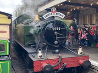 Santa receives an unusual request on board a stream train