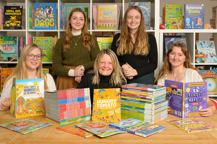 Editor Hollie Thornton, editor Millie Burdette, founder Sharon Twigg, office manager Amy Harvey and marketing assistant Meg Holbrook  