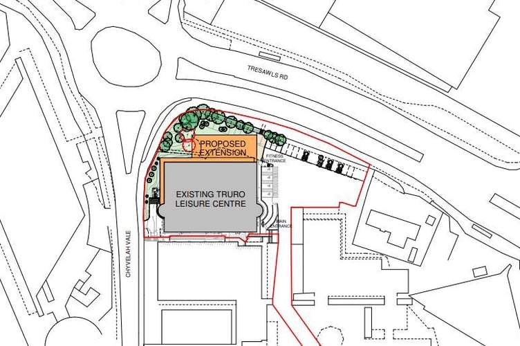 The site of the proposed extension