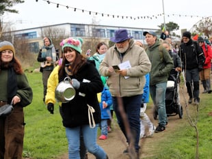 People take part in an ancient custom to ensure a bountiful harvest