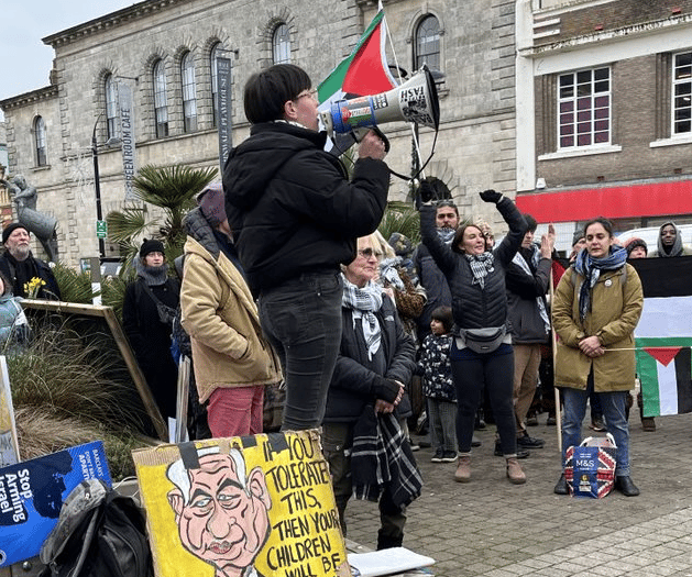 Protesters in city centre call for Gaza ceasefire