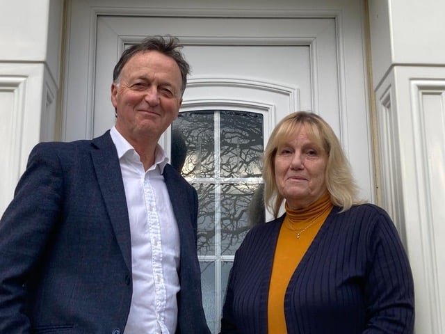 Susan Knight with Andrew George