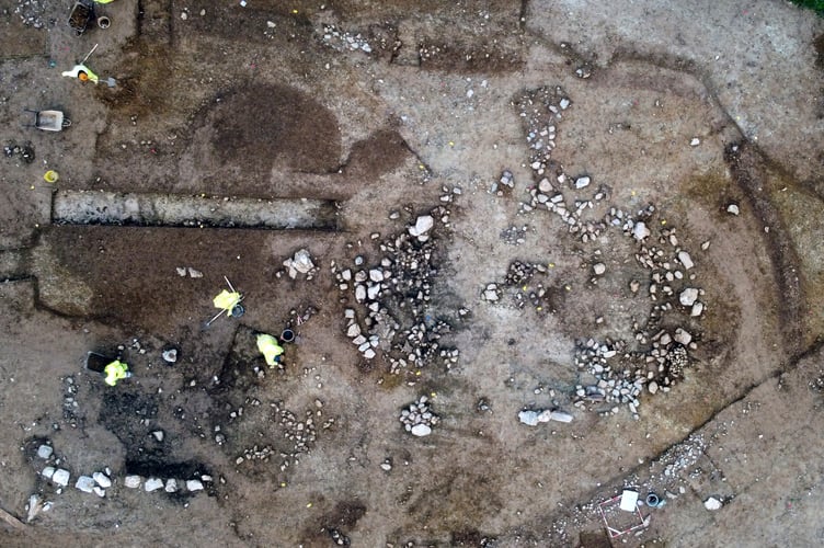 A Roman-British oval house found at the site near Trevemper Bridge