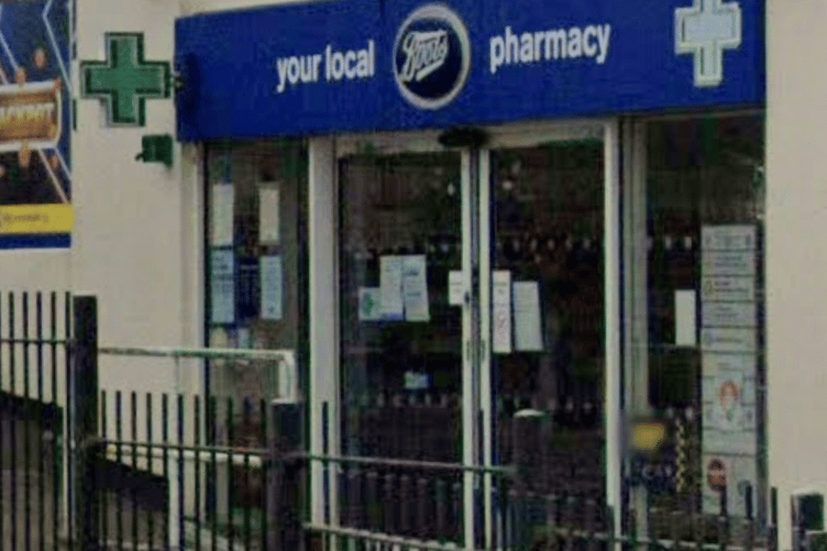 Boots Pharmacy on Bell Lane in Bodmin