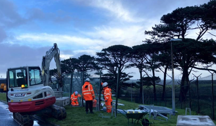 Work starting on replacing the fence around RNAS Culdrose (Picture: Royal Navy)