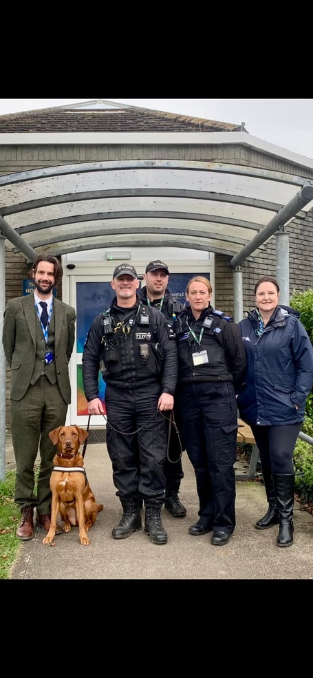 Police dog visits school