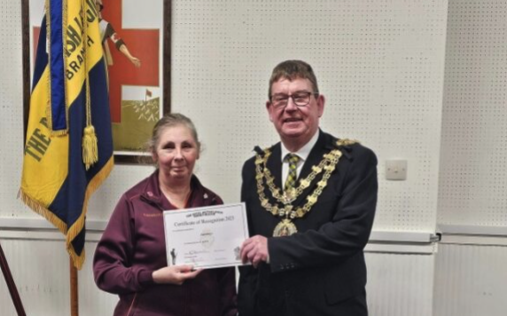 Recognition for forces veteran after work many years of raising money