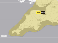 Wet days ahead as South West issued yellow rain warning