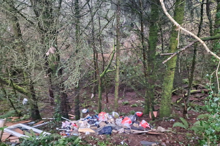 Flytipping at pennygillam community woodland