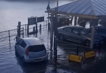Flooding in Looe following warning issued for South Cornwall coast