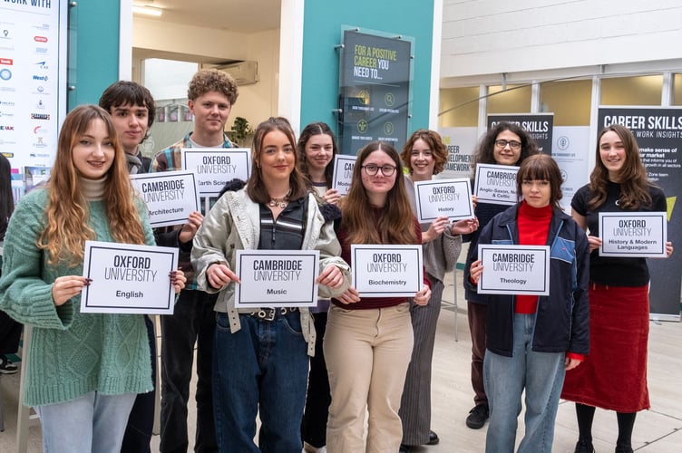 Some of the Truro and Penwith College’s Oxbridge applicants gained a place to either Oxford or Cambridge