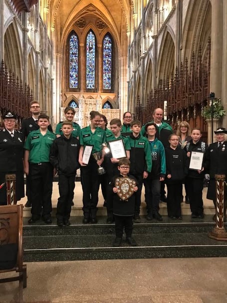 St Austell St John Ambulance at the ceremony at Truro Cathedral