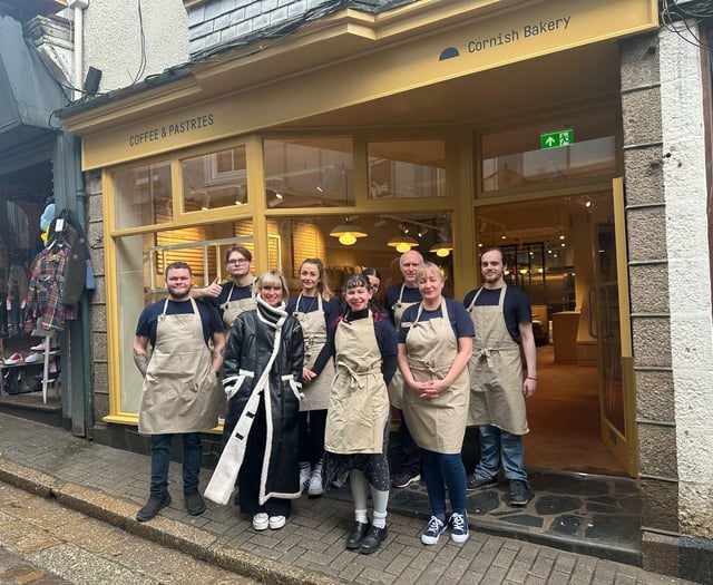 Pop singer unveils St Ives bakery's new refurbishment