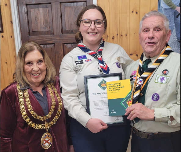 Top Scout - Mayor Crystal Pierce with Sophie and Peter