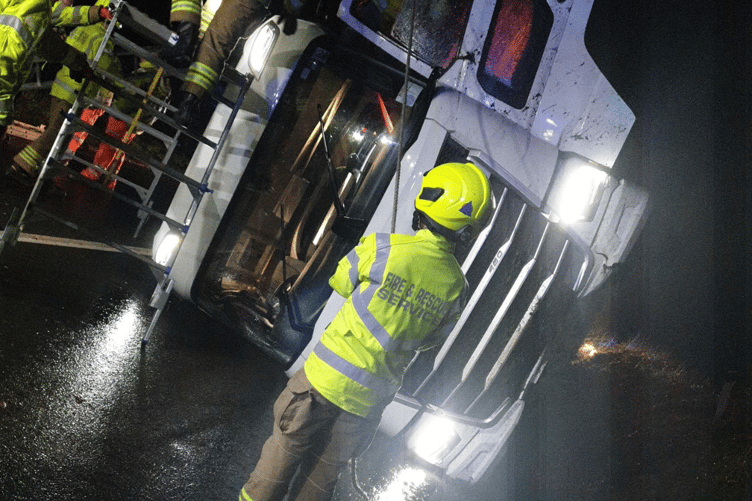 HGV Overturned