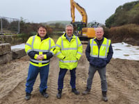 Work starts on village flood defence