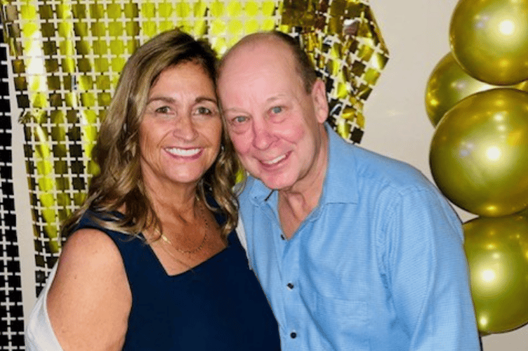 Ellie Pitt and her husband Paul,