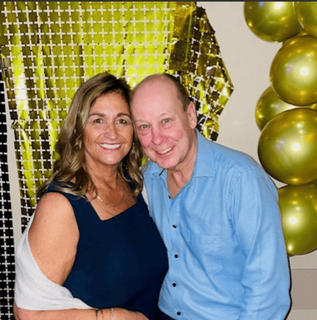 Ellie Pitt and her husband Paul,