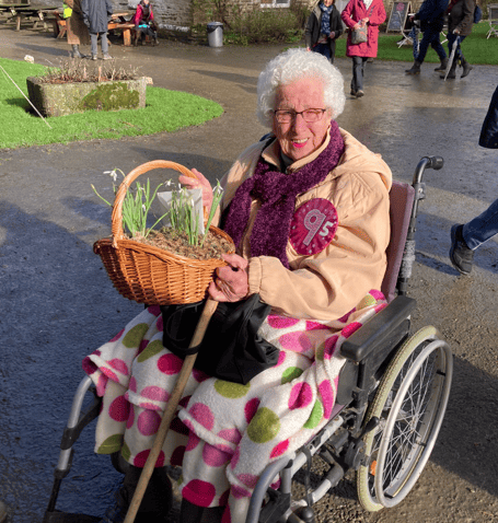 Jean Ashton celebrated her 95th birthday at Pencarrow House and Garden’s Snowdrop Weekend