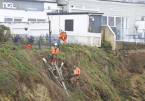 Work underway to stabilise Newquay cliff