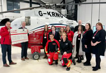Hotel raised £83,606 to help keep the Cornwall Air Ambulance flying