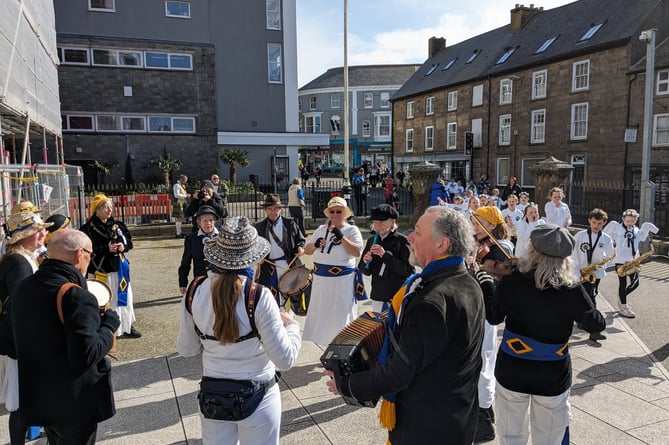 The Golowan Band perform outside St John's Hall -2 (Image - Penzance Council).jpg