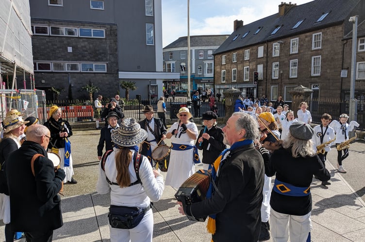 The Golowan Band perform outside St John's Hall -2 (Image - Penzance Council).jpg