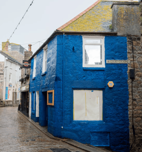‘the Smurf blue’ shop in St Ives