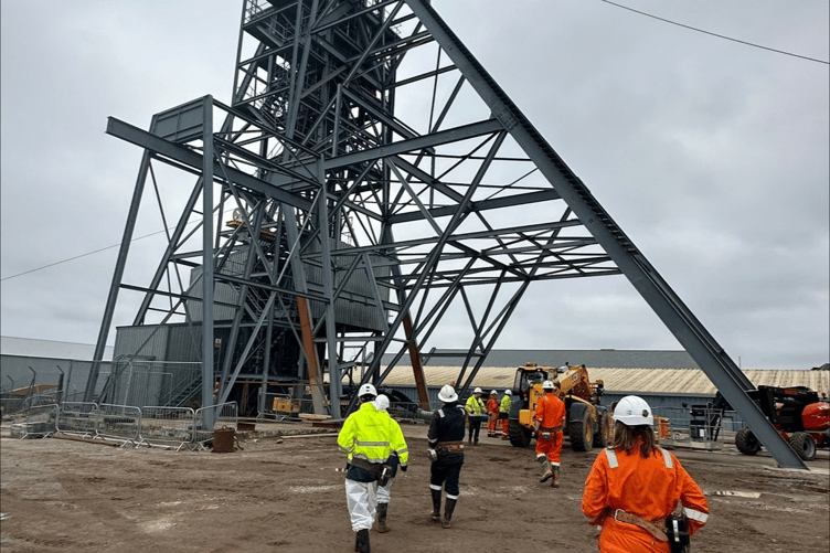 The ministerial group visits South Crofty Mine