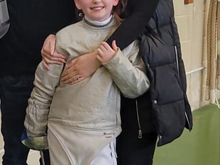 Champion fencer Beatrix brings home a medal