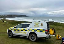 Dog walker and pet pooch airlifted to safety after being cut off by the tide