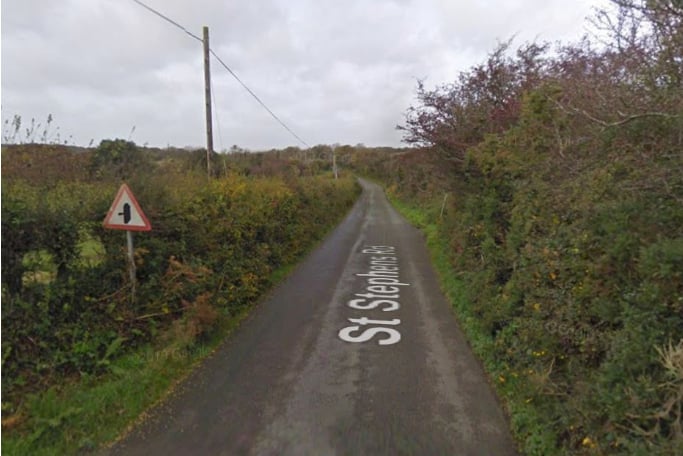 St Stephens Road, Sticker, near the gypsy and traveller site
