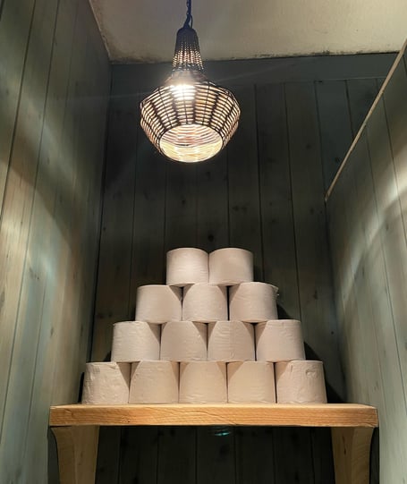 Of all the things we felt we couldn’t manage without, toilet paper was top of the list.