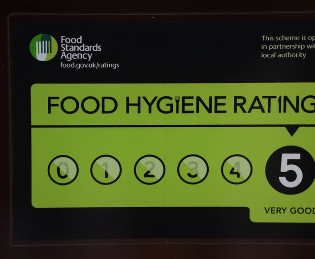 Food hygiene ratings handed to 15 Cornwall establishments