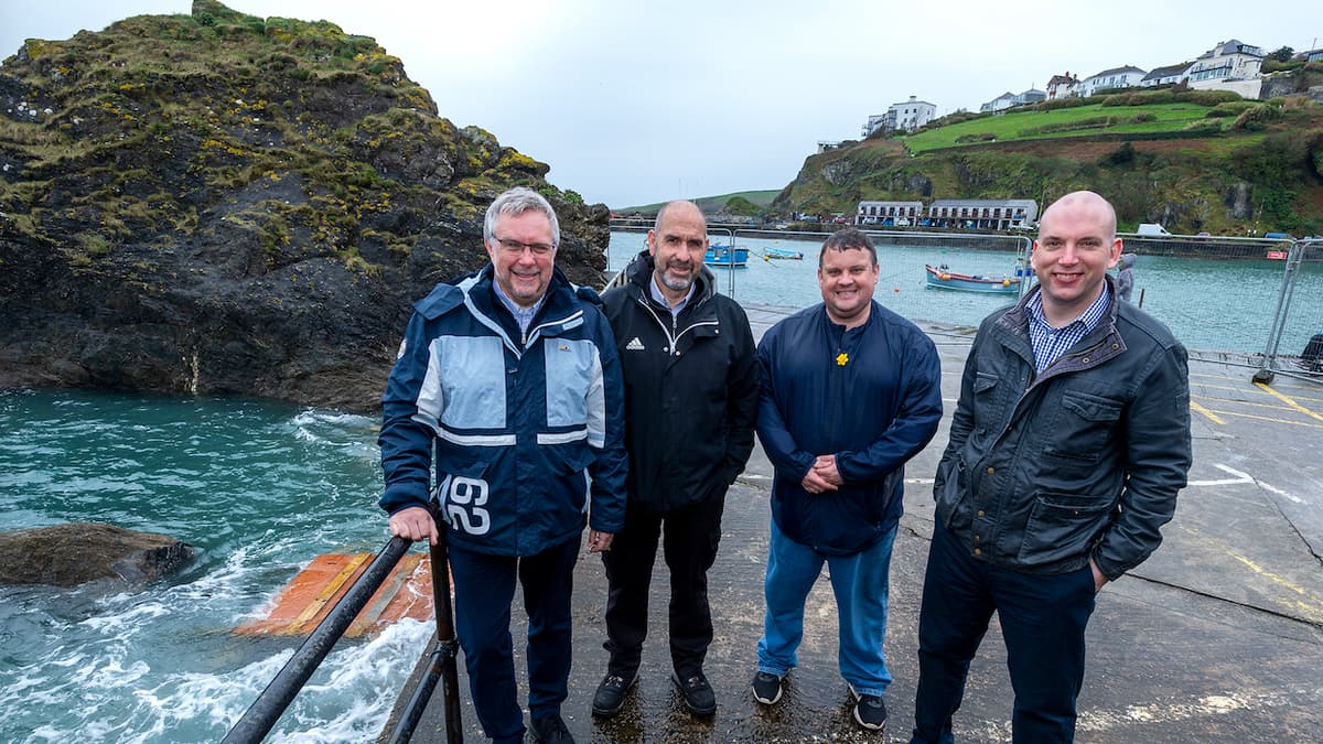 Works on improvements at Mevagissey Harbour are progressing 