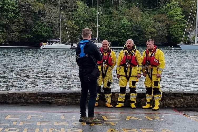 Members of the Fowey Lifeboat crew were filmed for Saving Lives At Sea