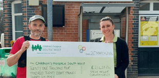 Camborne runner raises over £21,000 for children’s hospice