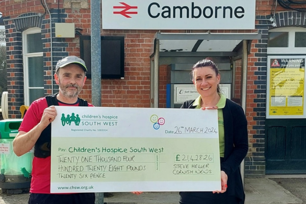 Steve Heller raises over £21,000 for CHSW