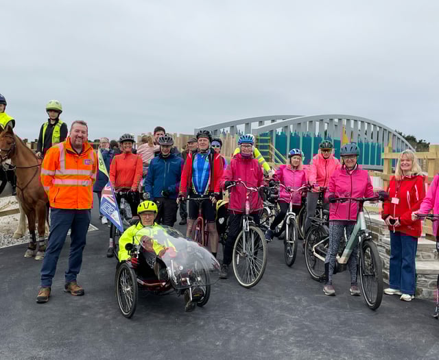 Multi-use bridge opens over A30